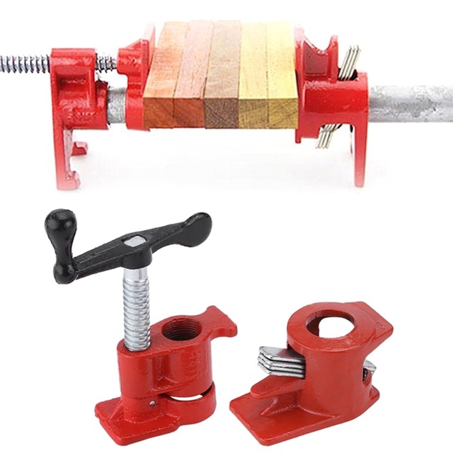 1 Set 1/2 Glue Pipe Clamp for Tough Wood Carpentry Cast Iron Heavy Duty Pro  Quality Production for Furniture Factory - AliExpress